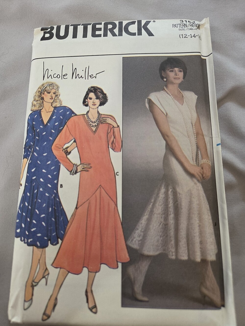 Butterick Nicole Miller 3162 Misses' Dress Sewing Pattern